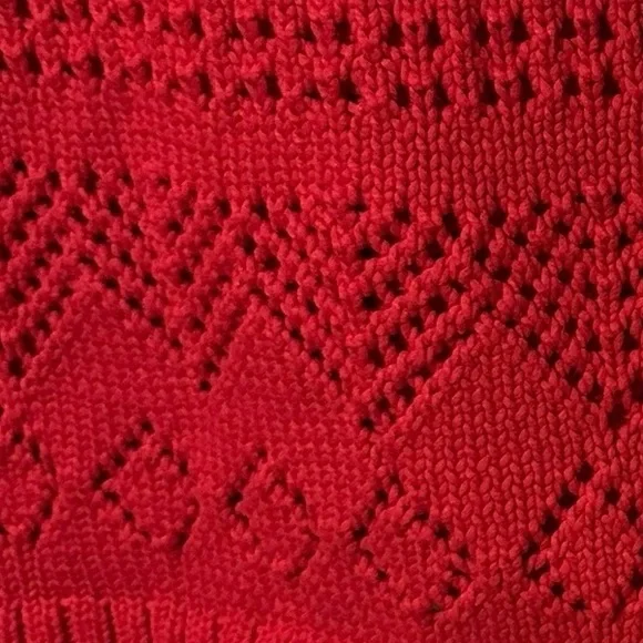 TALBOTS red 3/4 sleeve cotton blend tunic sweater size Large - Picture 4 of 6